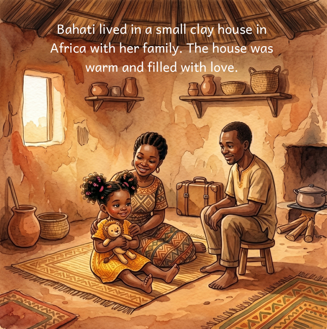 Bahati children's story featuring an African family